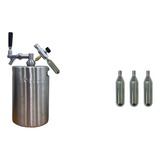 Mini Keg Barril Inox Chopp 2l + Torneira Completo