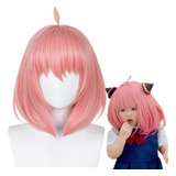 Kits De Cosplay Peluca Corta Rosa Anya Forger De Anime