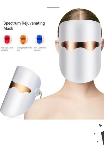 Máscara Facial Luz Led Para Fototerapia 3 Colores