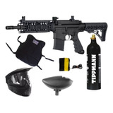 Paquete Tippmann Tmc Black Co2 Careta Hopper Chaleco Xchws P