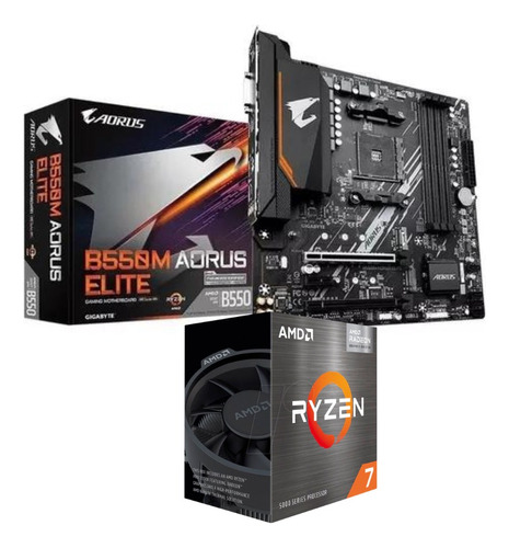 Kit Gamer Amd Ryzen 7 5700g + B550m Aorus Elite Gigabyte