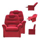 Sillon Reclinable Tela Chenille X 2 Unidades Envio Gratis