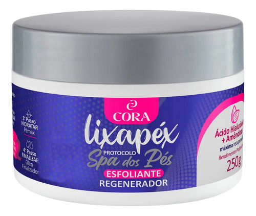  Esfoliante Cora Lixapéx Ácidohialurônico+amêndoas Mãos E Pés