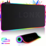 Mouse Pad Gamer Lonk Mouse-01b De Poliéster Lisa L 300mm X 800mm X 4mm Negro