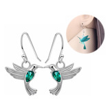 Aros Colibrí Pendientes Plata 925 Joya Mujer Regalo