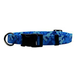 Diseño Del Perro Amarillo Azul De Camo De Break Away Collar 