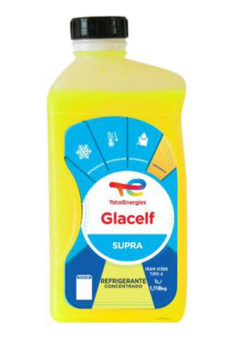 Liquido Refrigerante Total Glacelf Supra Amarillo X1lts