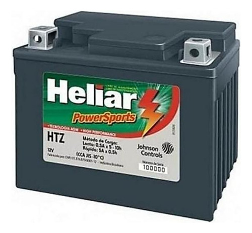 Bateria Moto Heliar Htz6 Cg125 Titan Es Partida Elétrica