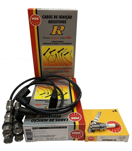 Kit Juego Cables Ngk + Bujias Ngk Zfr6p-g Gol Power 1.4 8v