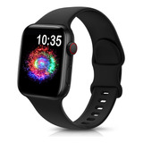 Malla De Silicona Para Apple Watch 38mm/40mm/41mm Negra