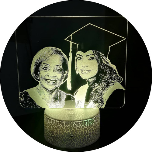 Lampara Luz Led Grados Universidad Foto Personalizada Regalo