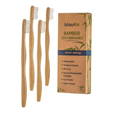 Cepillo De Dientes De Bambú De Cerdas Medias Paquete De 4 |