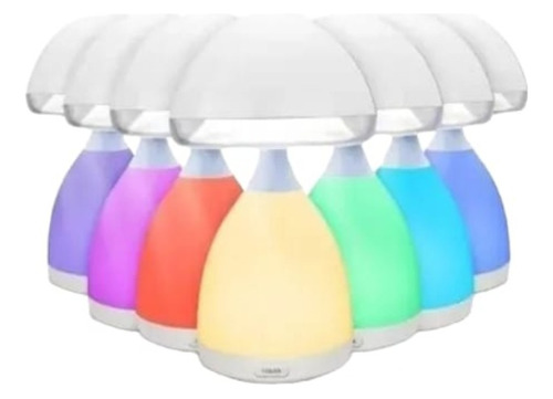 Lampara Velador Touch Recargable 7 Colores Led Hongo Luz De Noche Usb Rgb Multicolor Ohmyshop