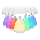 Lampara Velador Touch Recargable 7 Colores Led Hongo Luz De Noche Usb Rgb Multicolor Ohmyshop