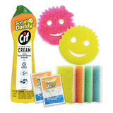 Combo Limpieza Universal Scrub Daddy Cif Esponjas Limpiador