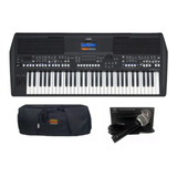 Kit Teclado Yamaha Psr Sx600  Arranjador Capa E Microfone