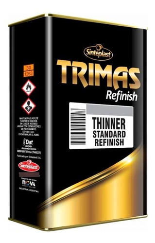 Thinner Standard Diluyente Trimas Refinish Sinteplast | 4lt