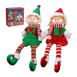 Muñecas Decorativas De Elfos De Navidad Grandes Figuras