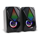 Caixa De Som Pc Gamer Rgb Potência 12w Original Multilaser