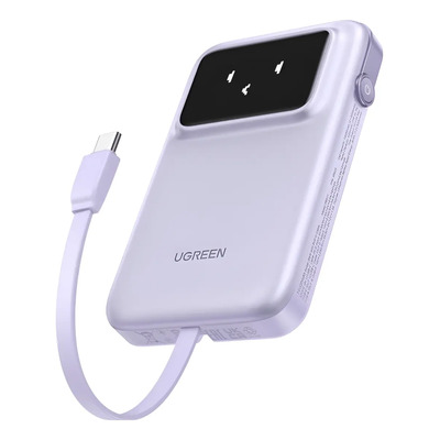 Power Bank Robot Ugreen 10,000mah Usb C 30w Pantalla Tft Lavanda | Envío gratis