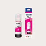 Botella Tinta Epson 504 Magenta T504320 L4150 L4160 Wis