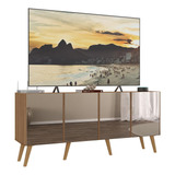 Rack Tv Até 50 Pol Retrô C/ Espelho 4 Pts Multimóveis Mp1082 Cor Rustic/natural