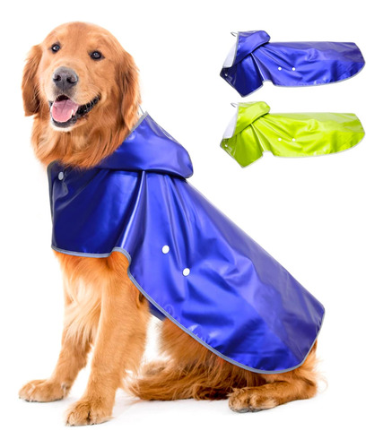 Weesiber Chubasquero Impermeable Para Perro, Chaqueta Reflec