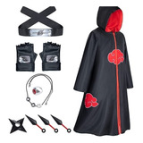 Uchiha Itachi Naruto Akatsuki Capa Encapuchado Accesorios