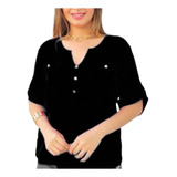 Camisa Blusa Plus Size Feminina Manga Curta Social Sport 