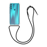 Funda Con Correa Negra Para Motorola G71 5g Transparente 