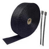 Fita Térmica Termotape Escapamento 2 Pol X 5m Preta + 2 Zip 