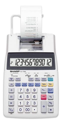 Calculadora De Mesa Sharp El-1750v 12 Digitos - Bi-volt