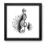 Quadro Decorativo - Notas Musicais - 33cm X 33cm - 086qdg Cor Da Armação Preto