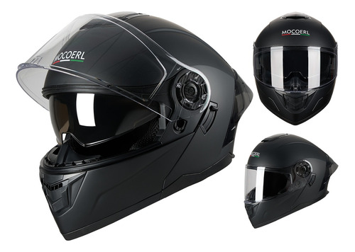 Casco Abatibles Para Moto Con Gafas Internas Dot Mocoerl 900