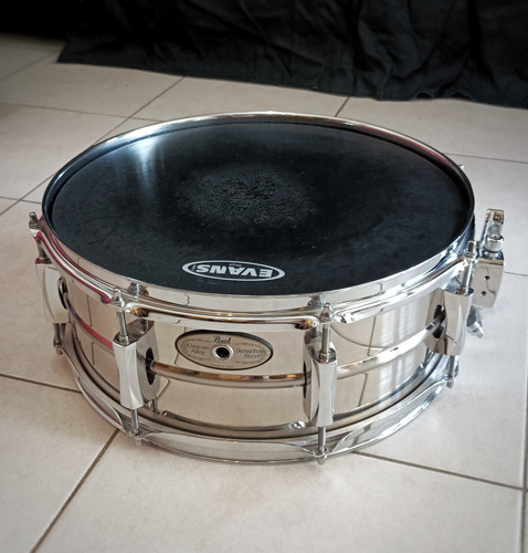 Redoblante Pearl Sensitone Custom Alloy + Parche Evans Onyx