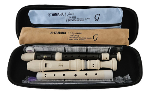 Flautas Yamaha Germanica Soprano+contralto+bag - Kit 2 Unid