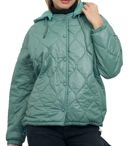 Campera Puffer Inflable Color Mujer Abrigo Calidad Premium
