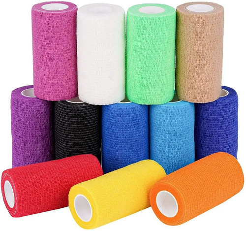 Cinta Venda Elástica Cohesiva Autoadherible 4.5m* 10cm 12pcs