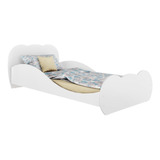 Cama Sencilla Juvenil Solteiro Blanco + Colchon 104 X 193cm 