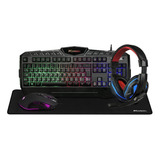 Kit Gamer 4em1 Ktork Extreme Full Led 6400dpi Mousepad Grand