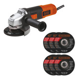 Black+decker Mini Esmeriladora 4 1/2 Pulgadas De 820w Con 11