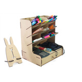 Organizador De Escritorio Mdf Cajon Y Base Celular N1a