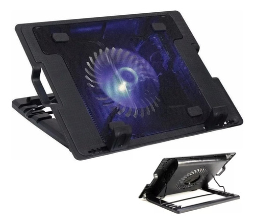  Base Enfriador Para Laptop Ajustable Usb Dual Color Negro