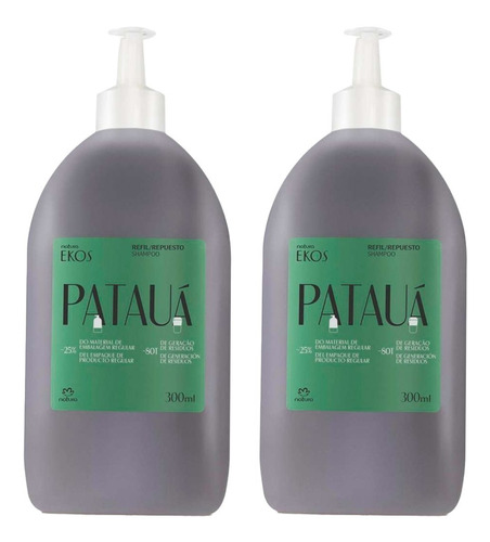 Shampoo Pataua Ekos X 2 Natura Crecimiento Capilar Repuesto