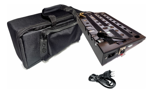 Pedalboard 35x20+elétrica+cabo Força+bag Semi Case+kit Jack