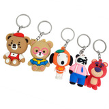 4 Llaveros Ositos Snoopy Oso Perro Kawaii Caricatura