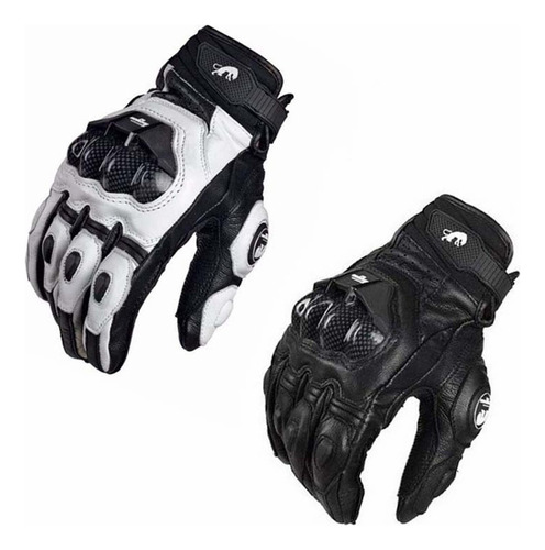 Ok Guante Para Moto Ciclista De Piel Con Protecciones