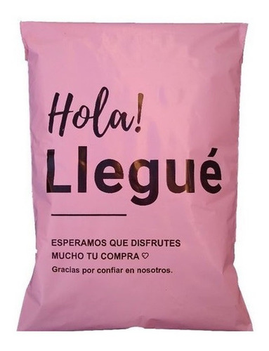 Bolsas E-commerce Inviolable 40x50 Hola Llegue Pack X50