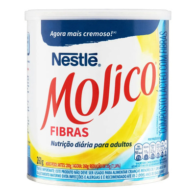 Composto Lácteo Fibras Molico Lata 260g | MercadoLivre