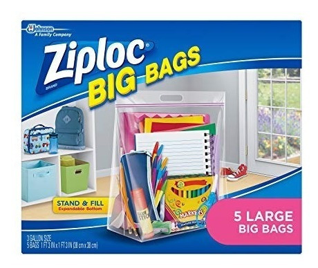 Ziploc Big Bags, Grande, 5 Conde